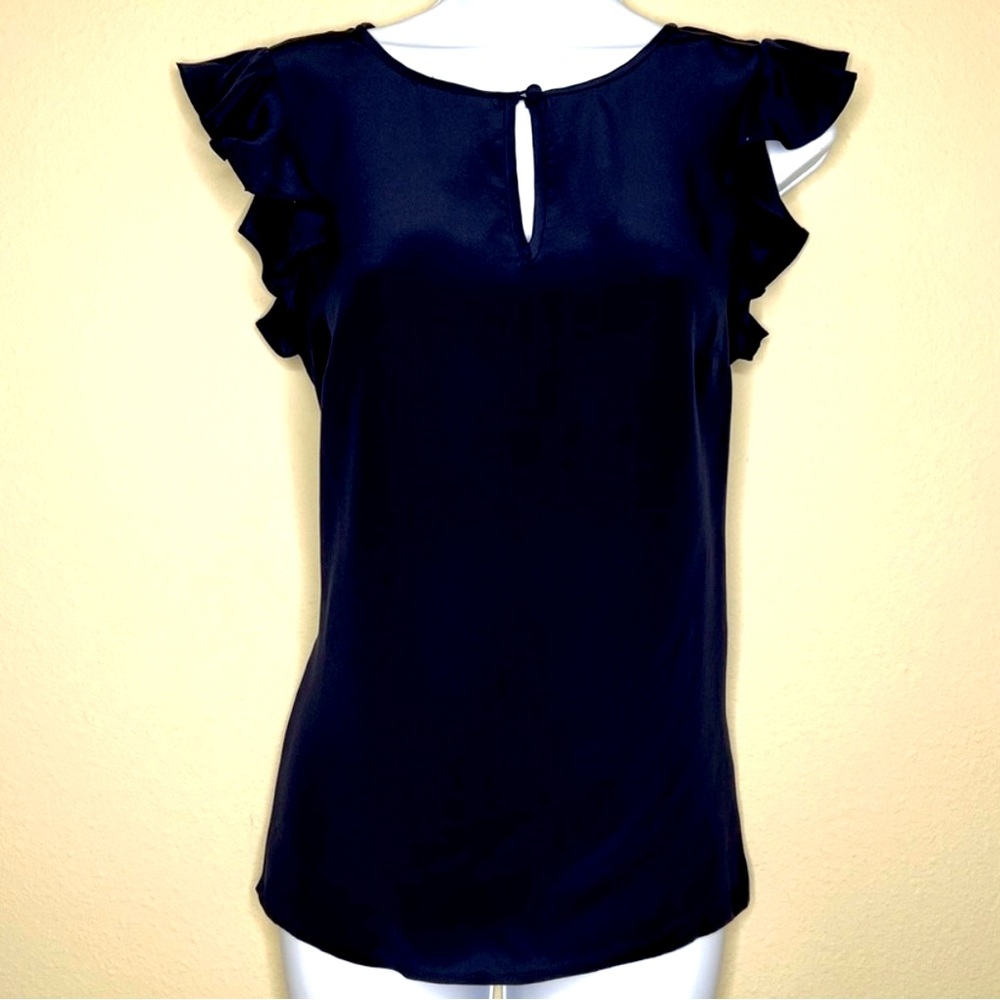 LAST CALL 🍺 FINAL PRICE • J.Crew | Navy Blue Silk Top